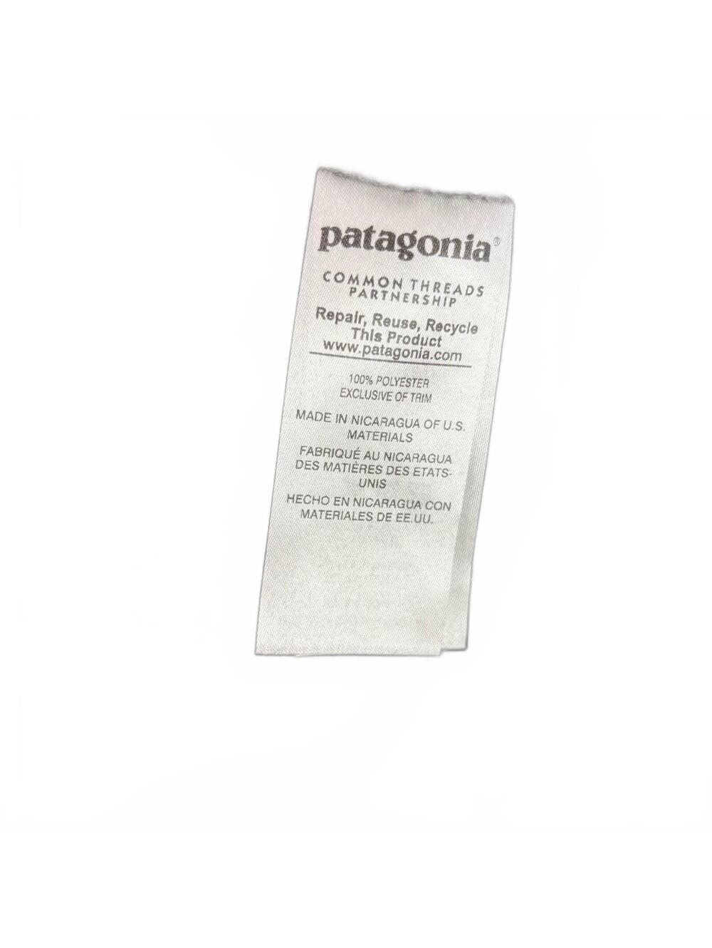 Patagonia Gray Fleece Pullover with Mint Green Trim and Pocket - Picture 4 of 5